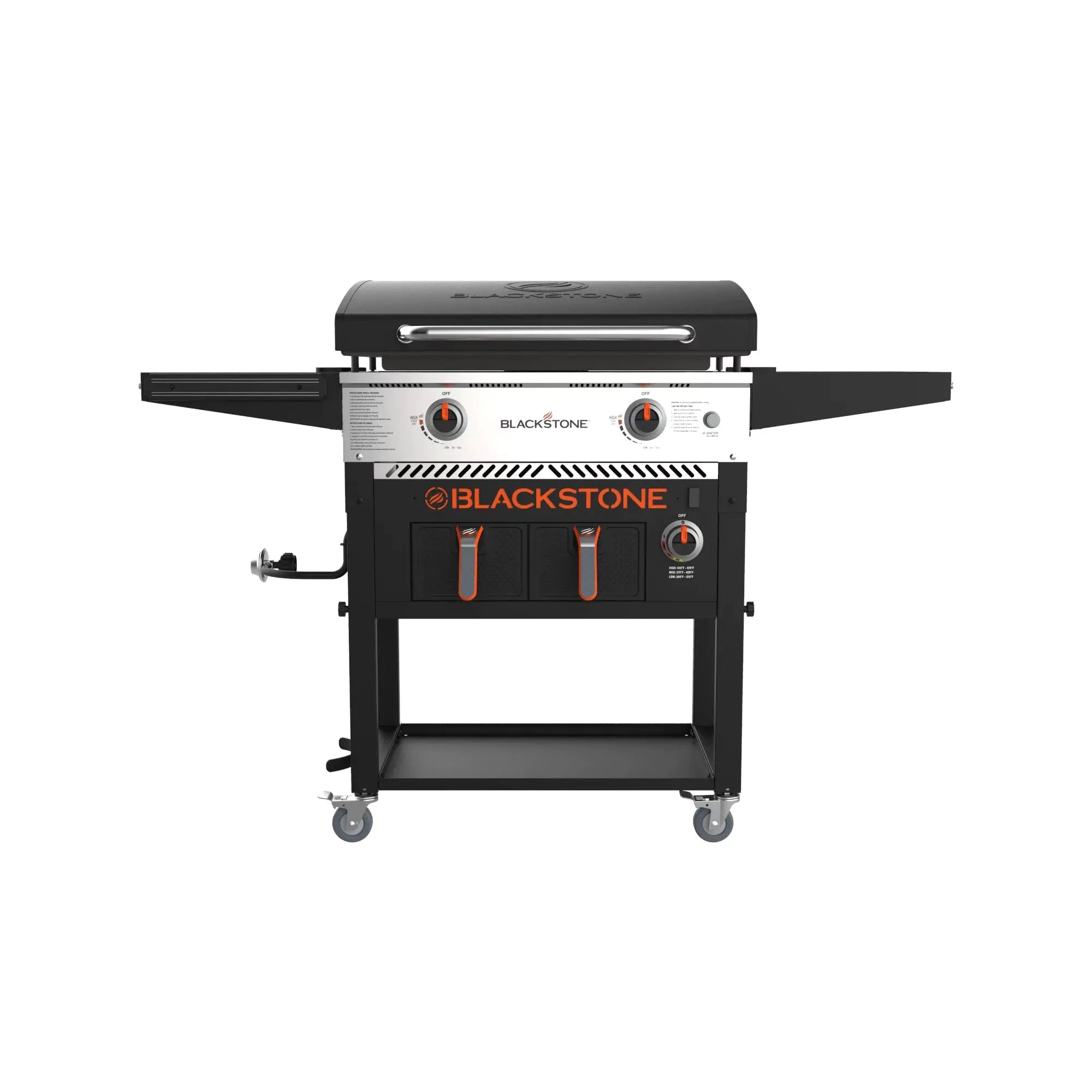 ??Clearance Sale??Blackstone 2-Burner 28 Griddle with Electric Air Fryer and Hood