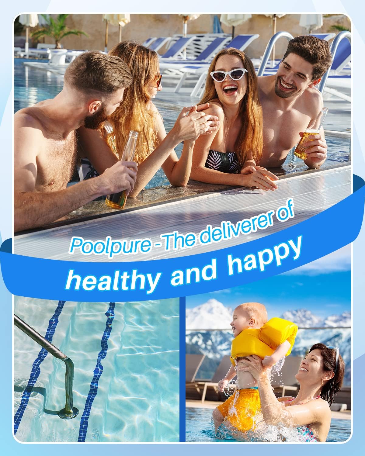 POOLPURE PLFPCC130 Pool Filter Replaces Pentair CCP520, R173578, PCC130, Ultral-A7, Unicel C-7472, Filbur FC-1978, FC-6475, Pentair Clean and Clear Plus 520, 817-0131, 178585, L x OD: 32 1/16x7