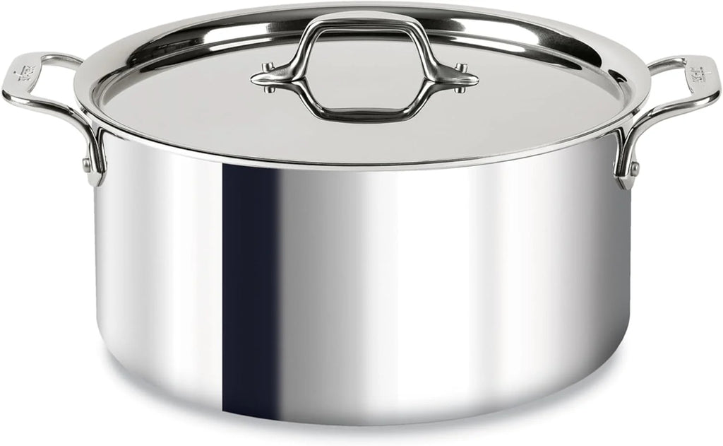 All-Clad D3 Stockpot 8 Qt Stainless Lid Induction Oven Safe