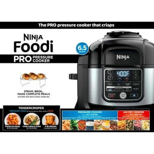 Ninja? Foodi? 10 in 1 6.5 Quart Pro Pressure Cooker Air Fryer Multicooker, Stainless, OS300: Home & Kitchen