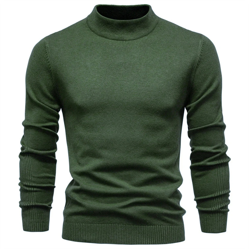 Men's Mockneck Pullover Sweater