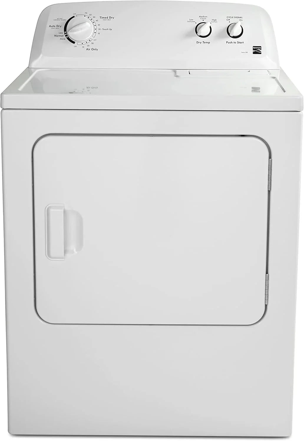 Kenmore 29′′ Front Load Electric Dryer with Wrinkle Guard and 7.0 Cubic Ft. Total Capacity, White