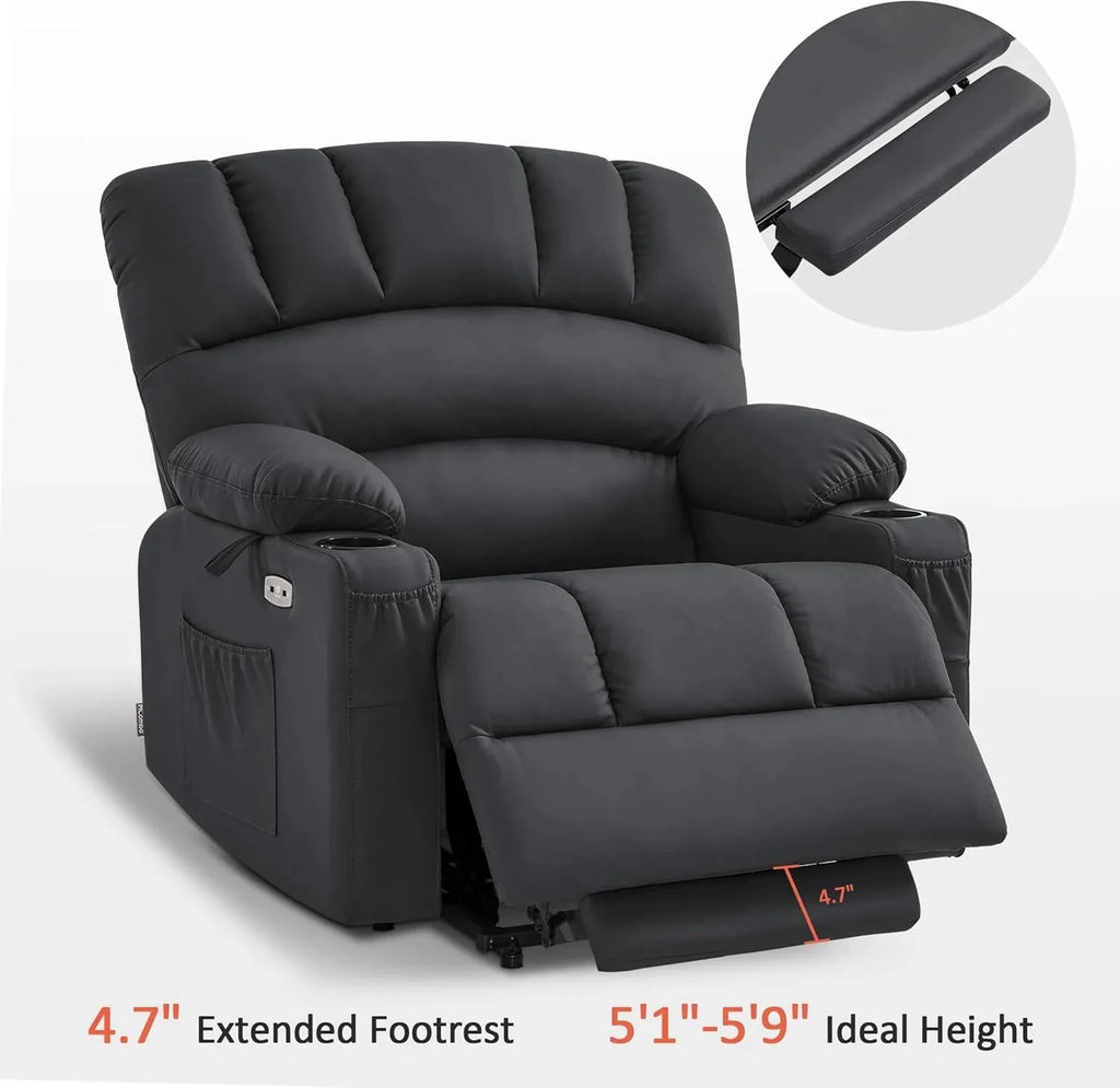 Heated Lift Recliner for Seniors with USB & Cup Holders