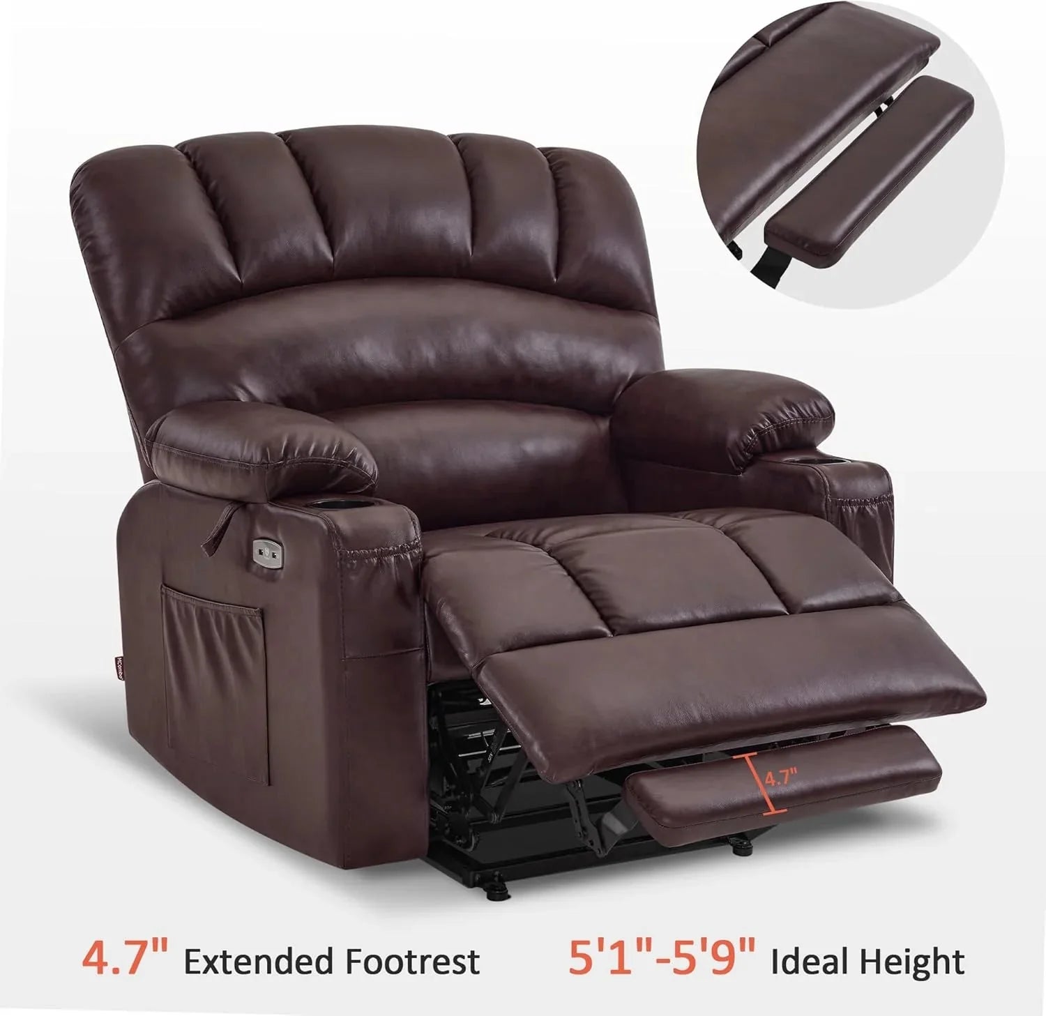Heated Lift Recliner for Seniors with USB & Cup Holders