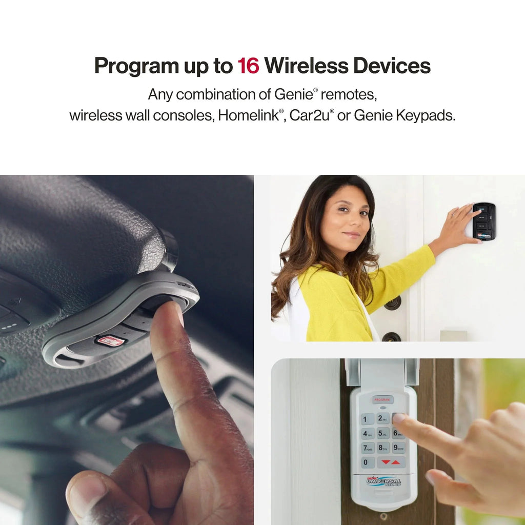 Genie Chain Drive 750 Garage Door Opener 3/4 HPC with Battery Backup, Quiet Chain Drive, Easy Installation, Includes Remotes & Keypad