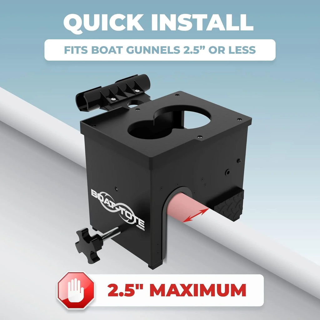 Boat Accessories for Fishing - Fits Gunnels Up to 2.5 Thick Regular