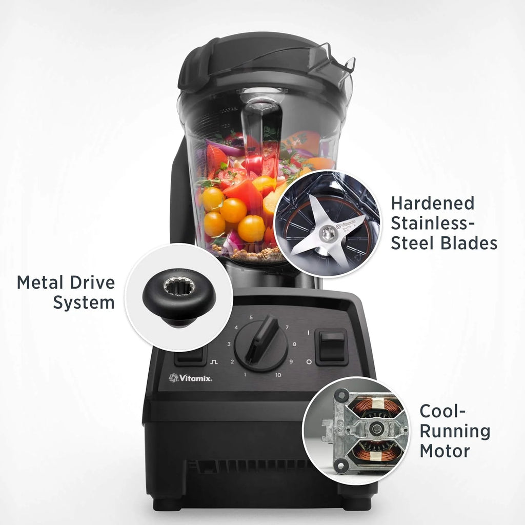 Blender, Professional Grade, 64 oz Low Profile Container, Black - 65542 (Updated Premium)