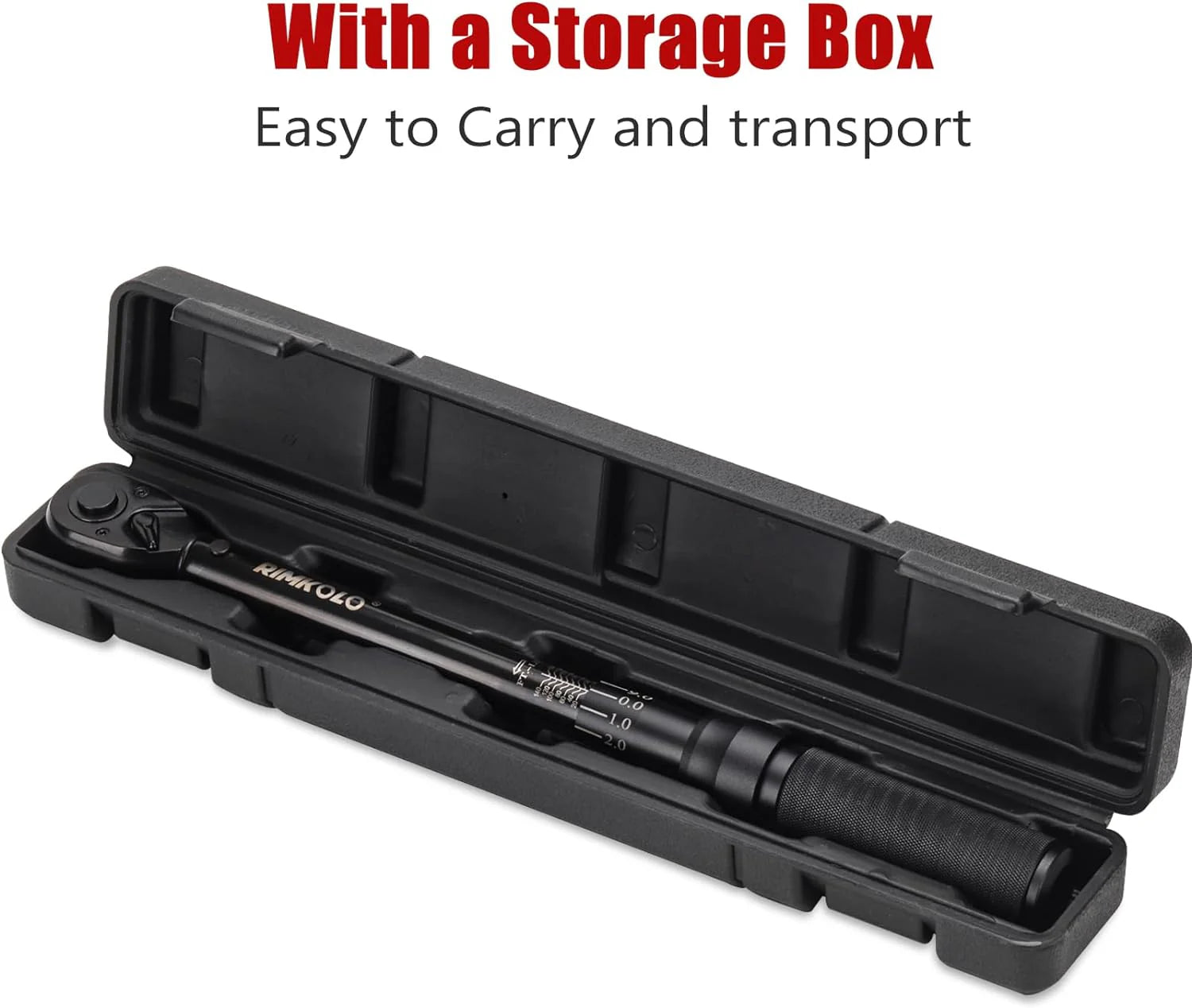 1-Inch Drive Click Torque Wrench, Dual-Scale Adjustable Torque Wrench Set with a Hex Key 200-1000ft.lb / 271-1356.7Nm