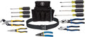 92914 Tool Kit, Tool Set Includes Basic Tools, Pouch and Belt for Journeyman, Linesman, Professionals and Homeowners, 14-Piece