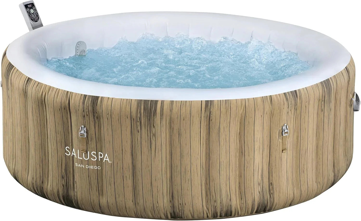 Inflatable Hot Tub Spa (71 x 26) | Portable Hot Tub with 2 Covers (1 Energy-Efficient Thermal Cover and 1 Standard Cover) | Fits Up to 2-4 Persons | Black