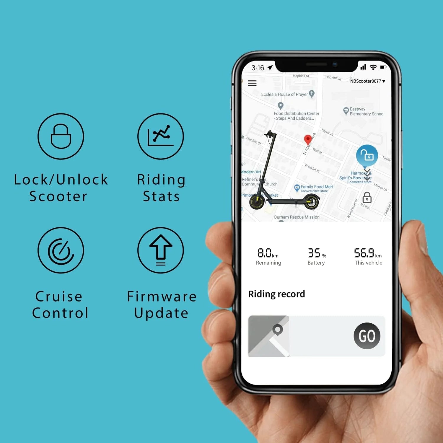 Electric Scooter -500W Motor 10 Solid Tires,Up to 18 Miles Long-Range and 19 MPH Portable Folding Commuting Scooter for Adults