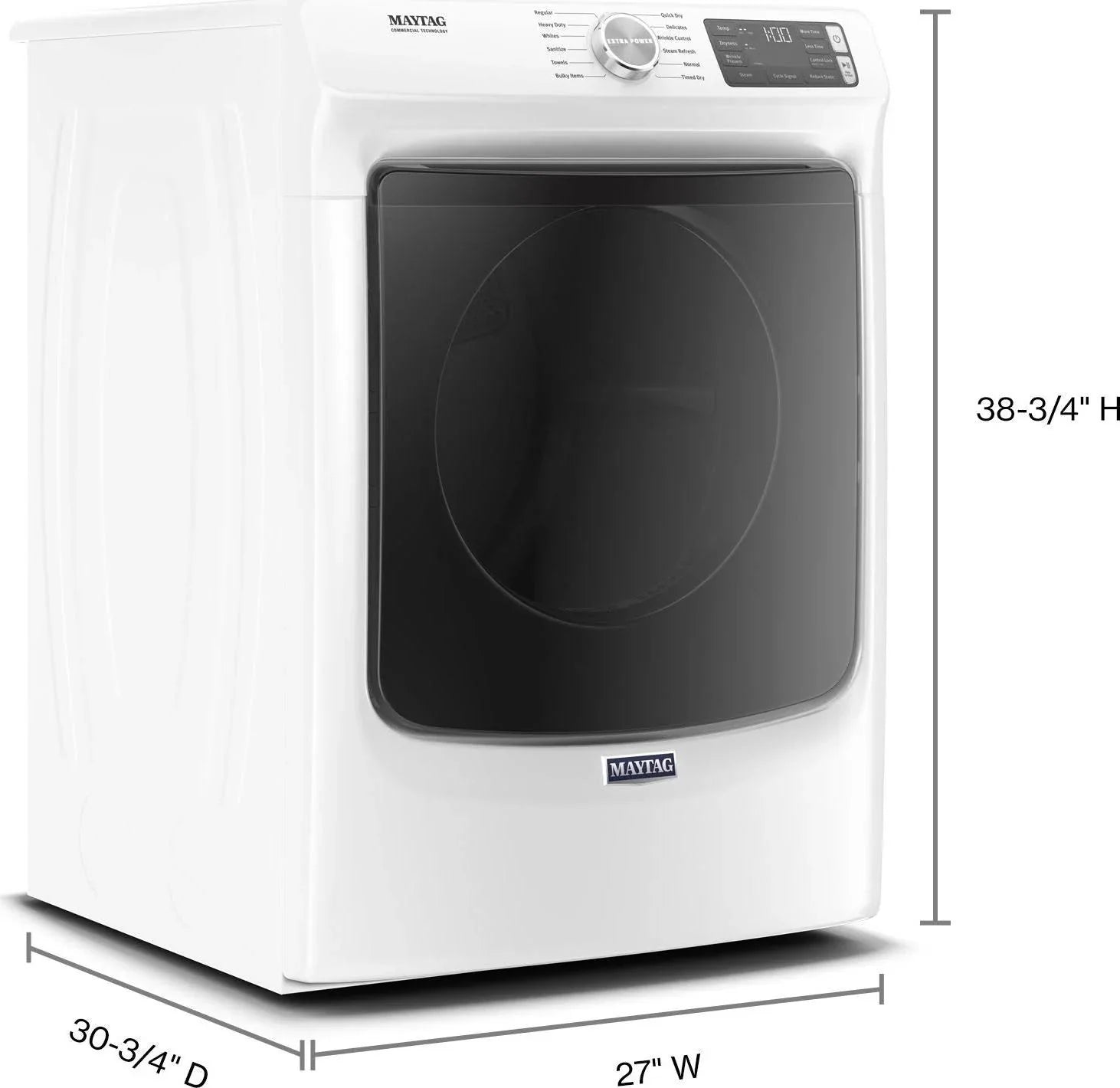 MED6630HW Front-Loading Electric Dryer - White