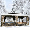 Calaro 19.5 Ft. W x 11 Ft. D Galvanized Steel Patio Gazebo