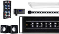 72 Inch Serene Aquarium Visual and Audio Aquatic Experience Kit with LED Aquarium Light, LED Background Light, Frosted Background Film & Speaker for Fish Tank (4028)