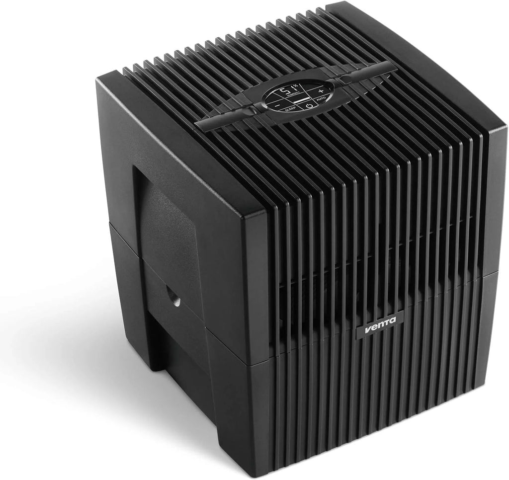 Black Humidifier - Filterless evaporative humidifier for spaces up to 645 square feet