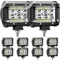 Bar, LED Light Bay 4 inch 78W 5000lm LED Truck Working Light Spotlight Car light Strip LED Light Bay 12V 24V Boat Pickup ATV UTV RV Spotlight, 10Pack