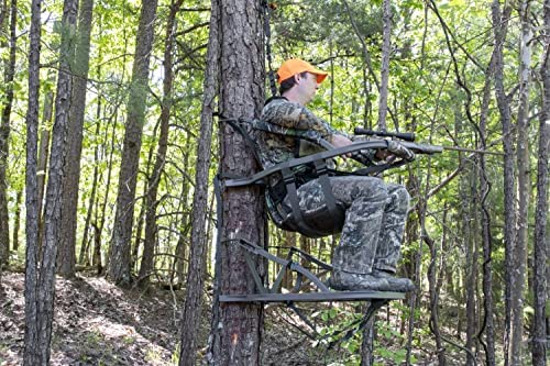 Summit Viper SD Climbing Treestand ?? Lightweight Aluminum, Foam Padded Seat, 300 lbs Capacity, Includes Safety Harness