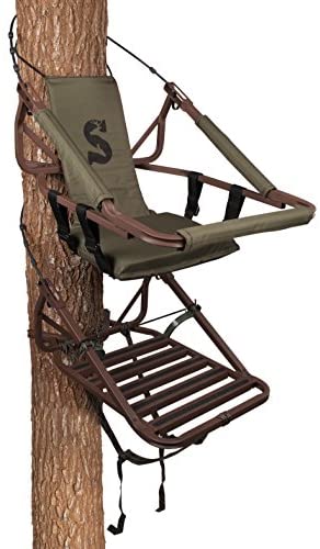 Summit Viper SD Climbing Treestand ?? Lightweight Aluminum, Foam Padded Seat, 300 lbs Capacity, Includes Safety Harness