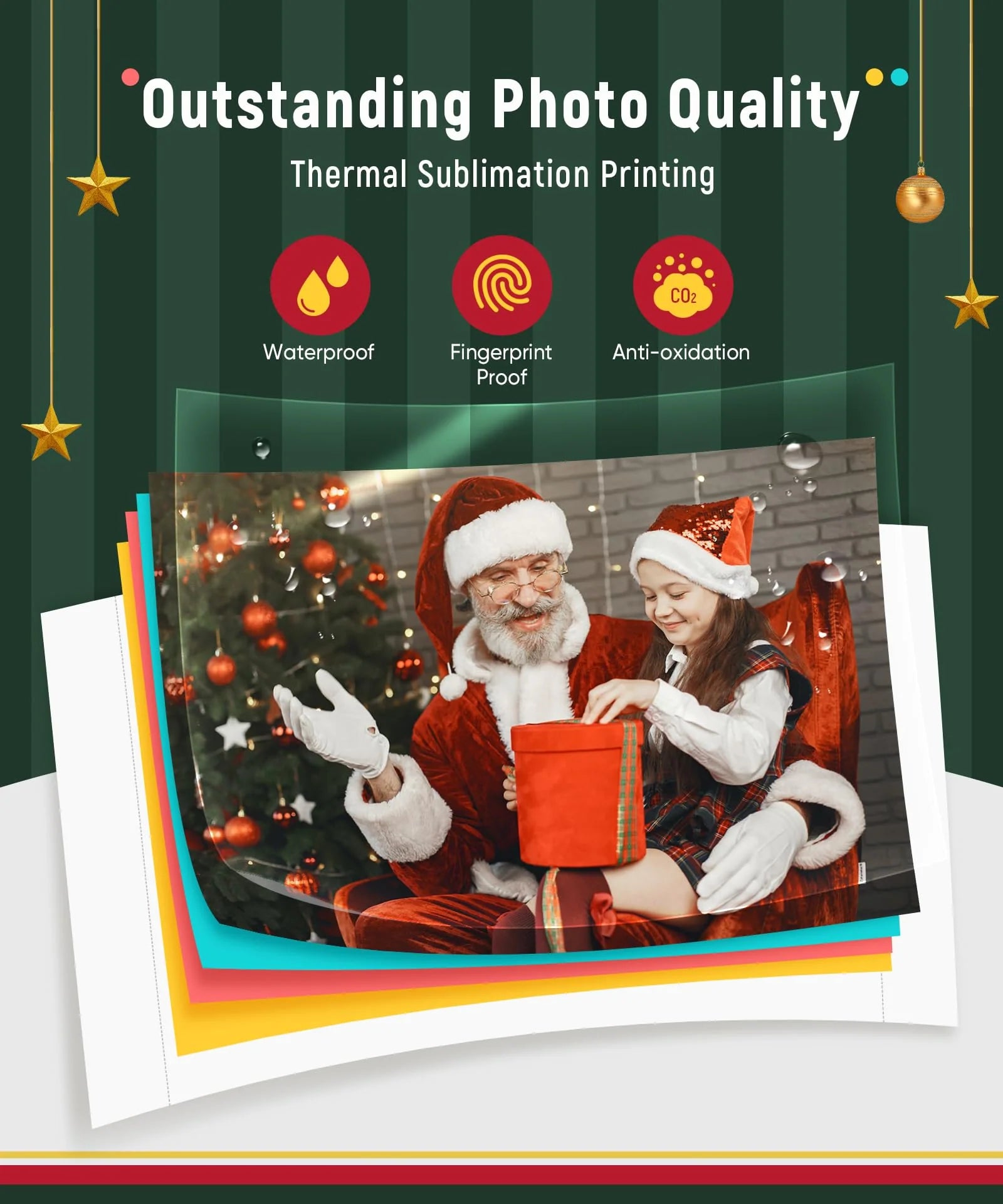 Liene 4×6 Photo Printer – Portable, Wi-Fi, 100 Sheets, Compatible with iPhone & Android, Thermal-Dye Technology