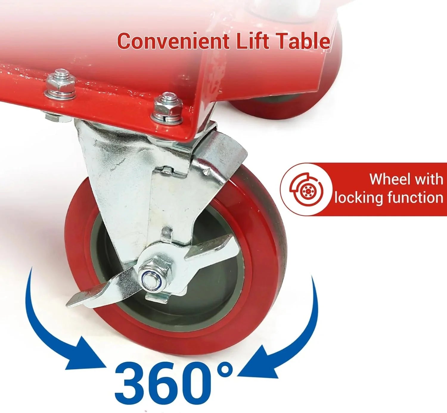 500LBS Hydraulic Lift Table Cart, 30 Lifting Height., Double Scissor Lift Table with 4 Wheels and Non-Slip Pad, Hydraulic Scissor Lift Table for Material Handling and Transportation