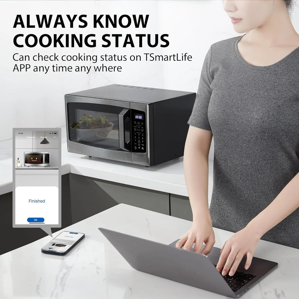TOSHIBA 4-in-1 ML-EC42P(SS) Countertop Microwave Oven, Smart Sensor, Convection, Air Fryer Combo, Mute Function, Position Memory 13.6 Turntable, 1.5 Cu Ft, 1000W, Silver