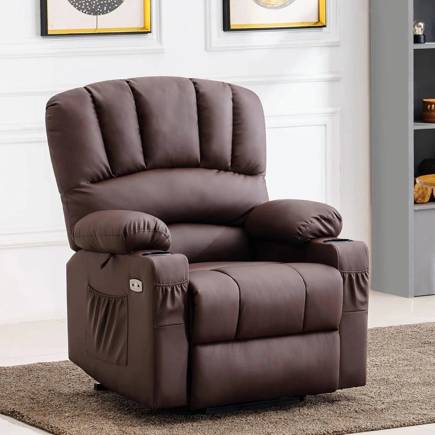 Heated Lift Recliner for Seniors with USB & Cup Holders