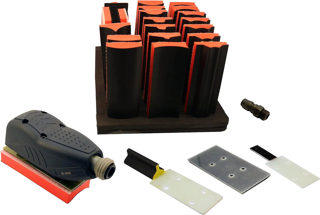99515 Pneumatic Line Profile Sander 21 Pieces With 14 Profile Shape Blocks And Hardshell Carrying Case, 2-3/8 x 4-7/8
