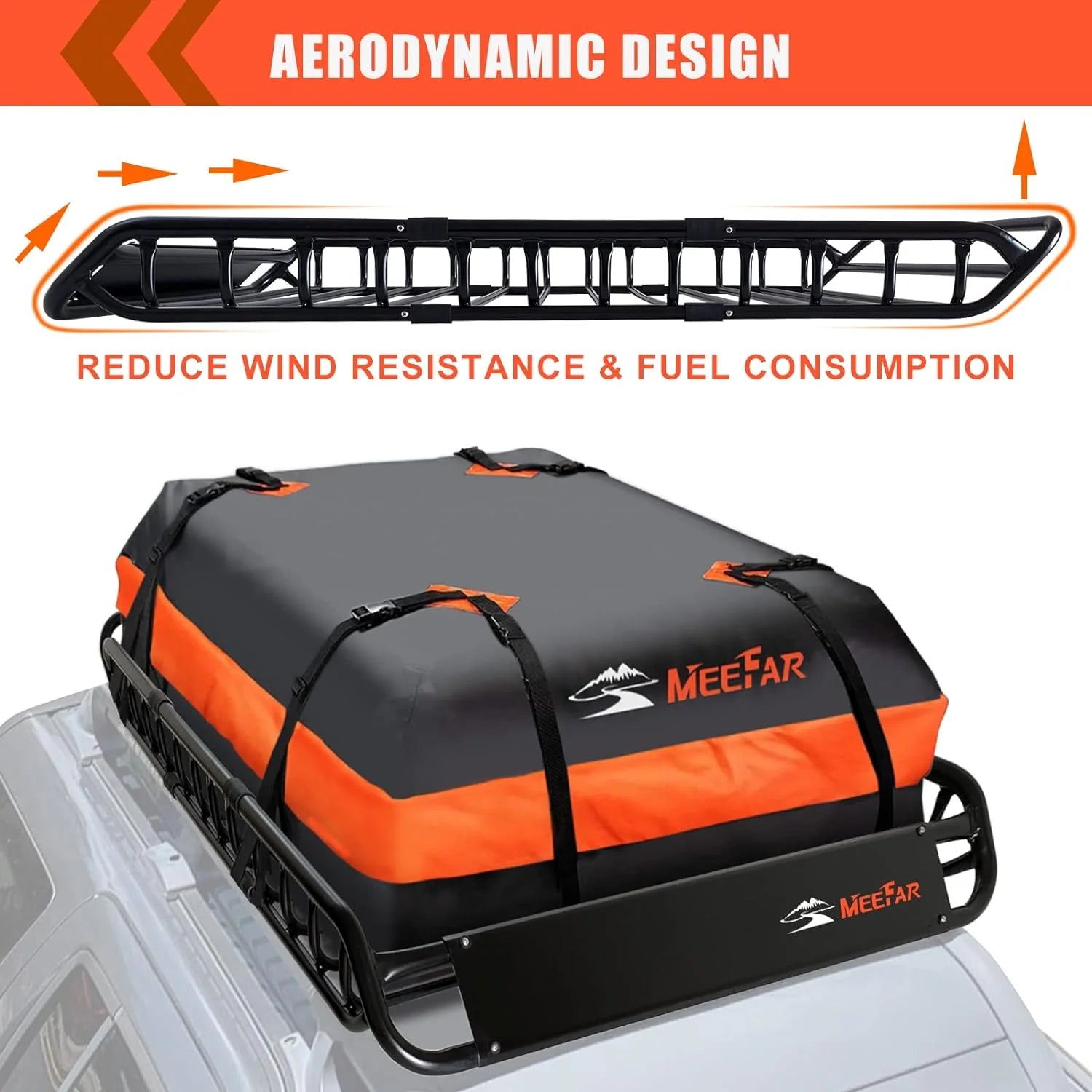 Roof Rack Universal Roof Basket 51 X 36 X 5 + Waterproof Bag