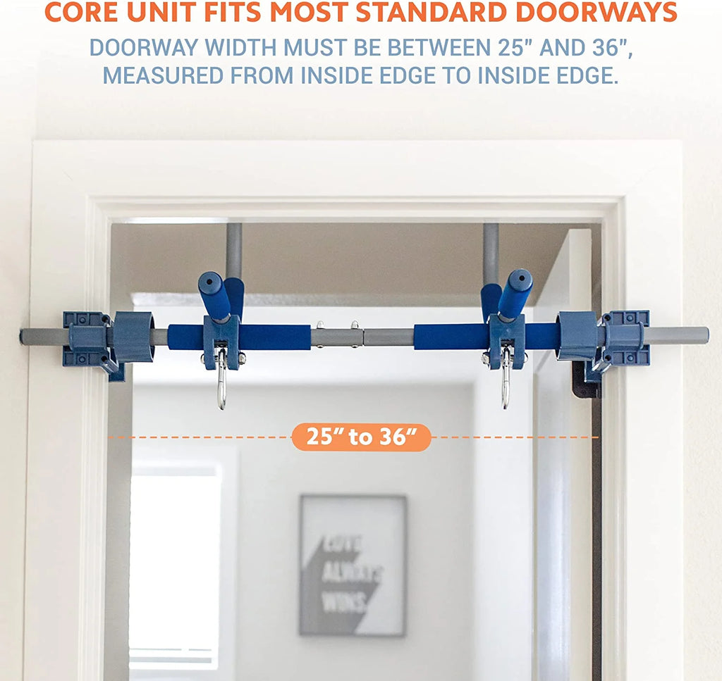 6 Piece Indoor Doorway Gym Set for Kids – Indoor Swing for Kids Includes Kids Swing Chair, Rings, Hanging Trapeze, Ladder, Swinging Rope & Pullup Bar