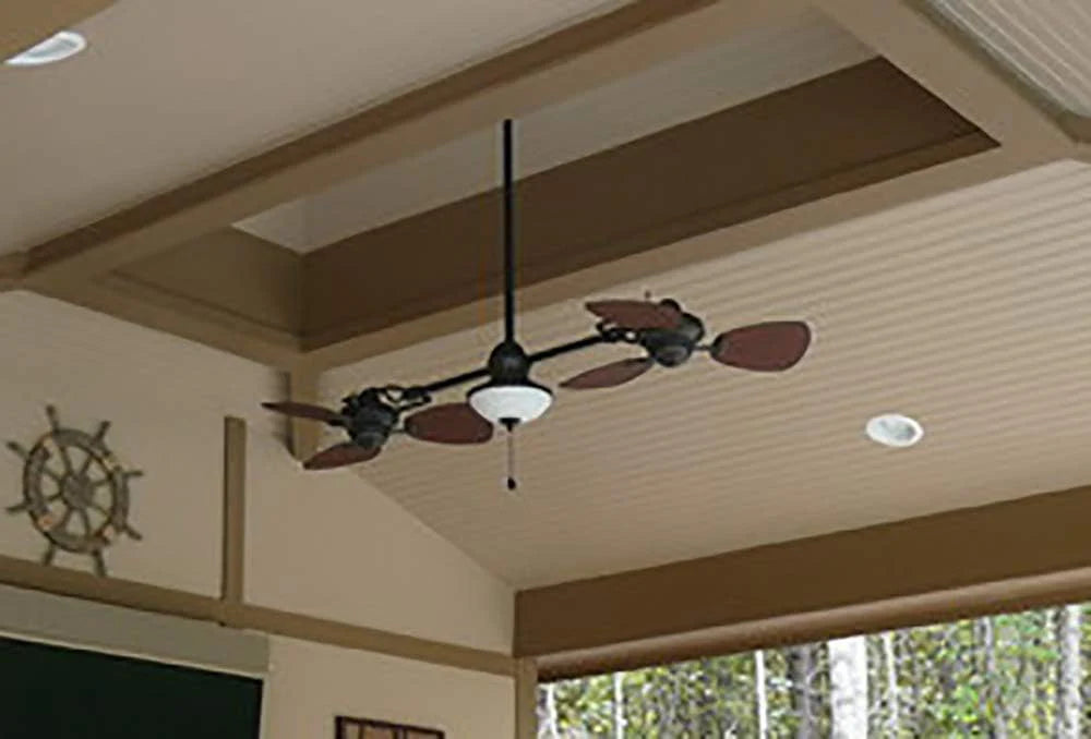 Harbor Breeze Twin Breeze II 74 Outdoor Ceiling Fan, Bronze