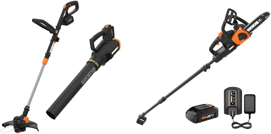 20V GT Revolution 12 4.0Ah Cordless String Trimmer & Turbine Leaf Blower Power Share Combo Kit - WG930.3 (Batteries & Charger Included)