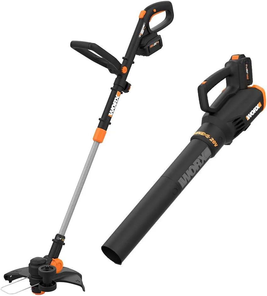 20V GT Revolution 12 4.0Ah Cordless String Trimmer & Turbine Leaf Blower Power Share Combo Kit - WG930.3 (Batteries & Charger Included)