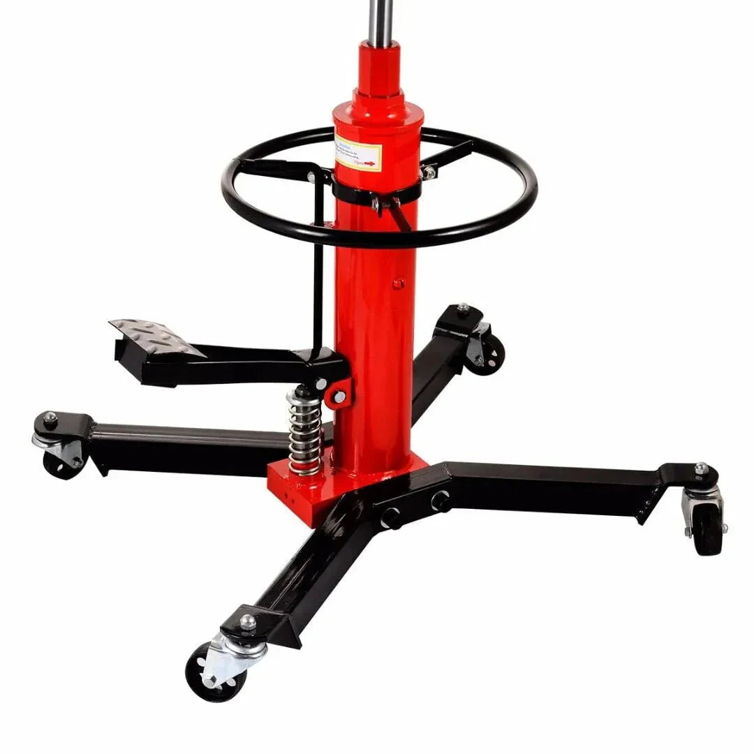Hydraulic Car Transmission Jack Vertical Lift,1660 Pounds,360Rotating Wheel Lift,Red