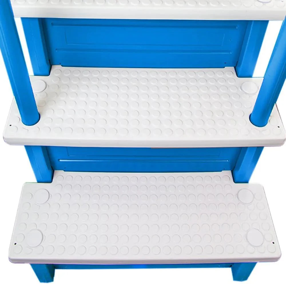Select Anti-Slip in-Pool Steps | Gray | for Above Ground Swimming Pools | Can Mount to Decks 48 to 54 H | Safety Stairs Capacity Up to 300 lbs