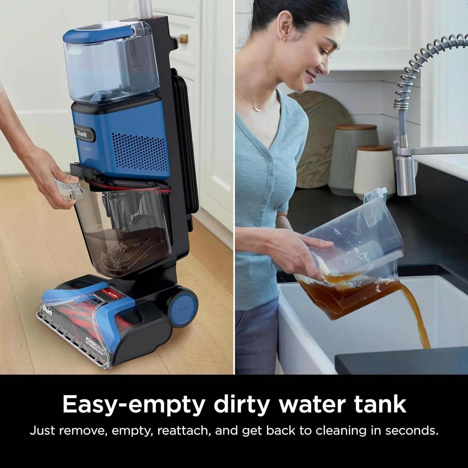 Shark CarpetXpert EX201 Carpet Cleaner, Cyan – Deep Cleaning with StainStriker, Perfect for Pets, Includes Spot & Stain Remover Tools