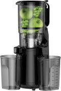Cold Press Juicer, Slow Masticating Machines with 5.3 Extra Large Feed Chute Fit Whole Fruits & Vegetables Easy Clean Self Feeding Effortless for Batch Juicing, High Juice Yield, BPA Free 250W