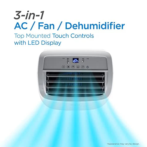 8,000 BTU Portable Air Conditioner up to 350 Sq.ft with Remote Control