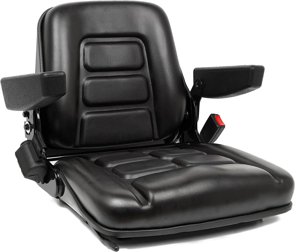 Universal Fold Down Forklift Seat, Micro Switch, Armrest And Safety Belt, for Tractor