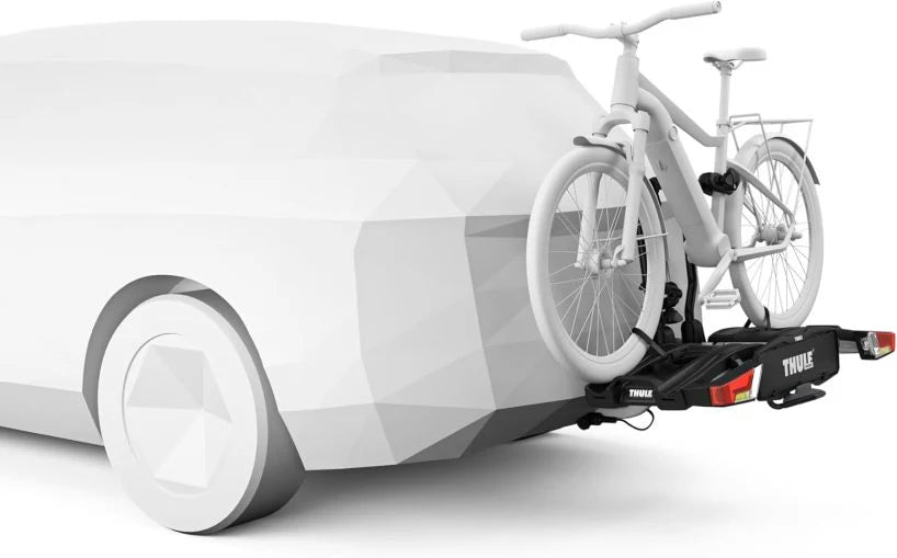 Thule EasyFold XT bike rack for towbar, 2 bikes, silver