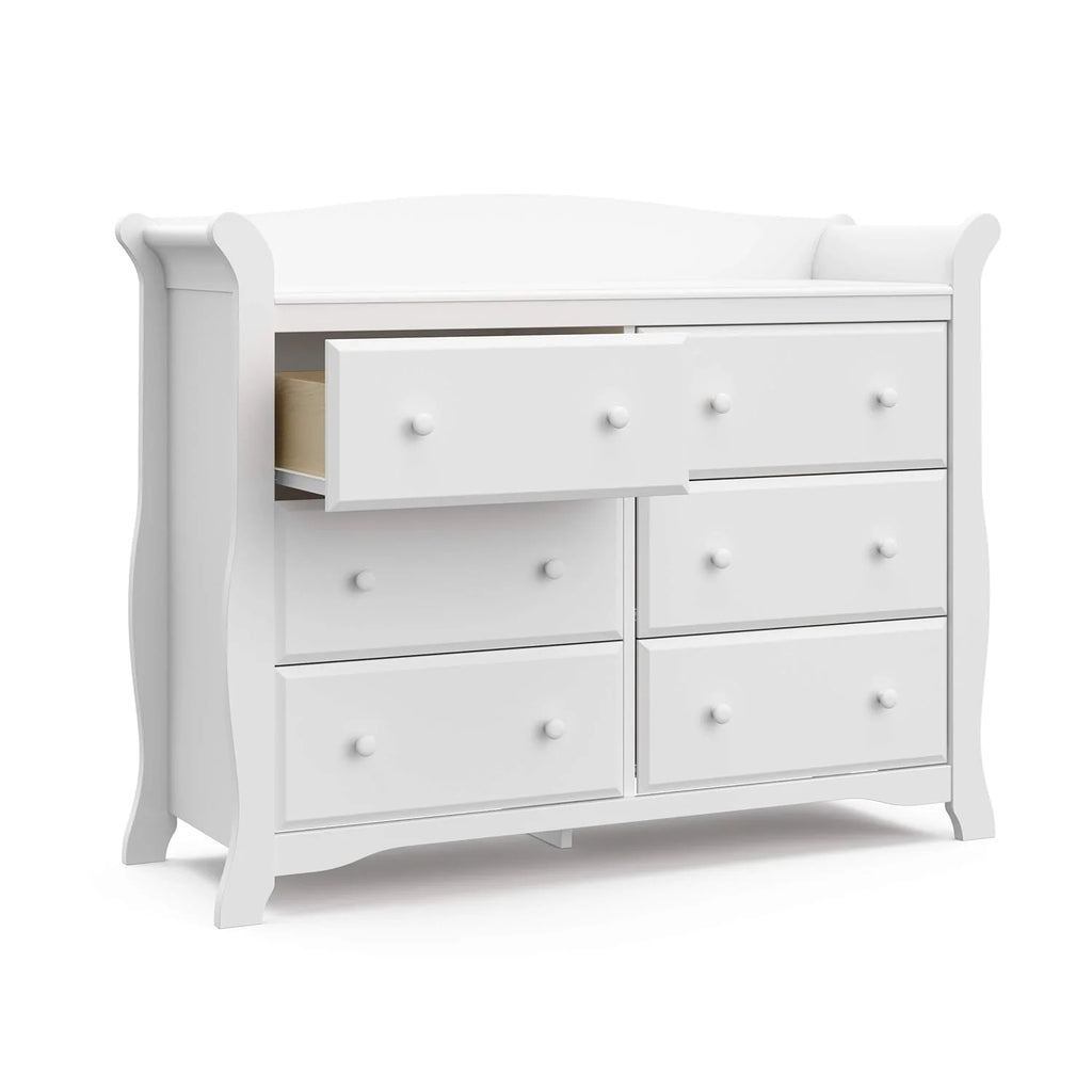 Storkcraft Avalon 6-Drawer Double Dresser, White