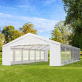 Outsunny 40'x20′ Heavy Duty Party Tent with Removable Sidewalls & Windows, White