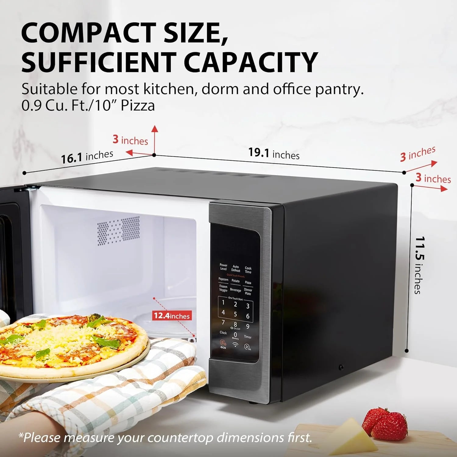 TOSHIBA 4-in-1 ML-EC42P(SS) Countertop Microwave Oven, Smart Sensor, Convection, Air Fryer Combo, Mute Function, Position Memory 13.6 Turntable, 1.5 Cu Ft, 1000W, Silver