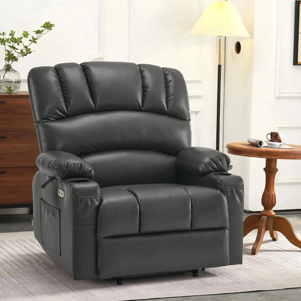 Heated Lift Recliner for Seniors with USB & Cup Holders