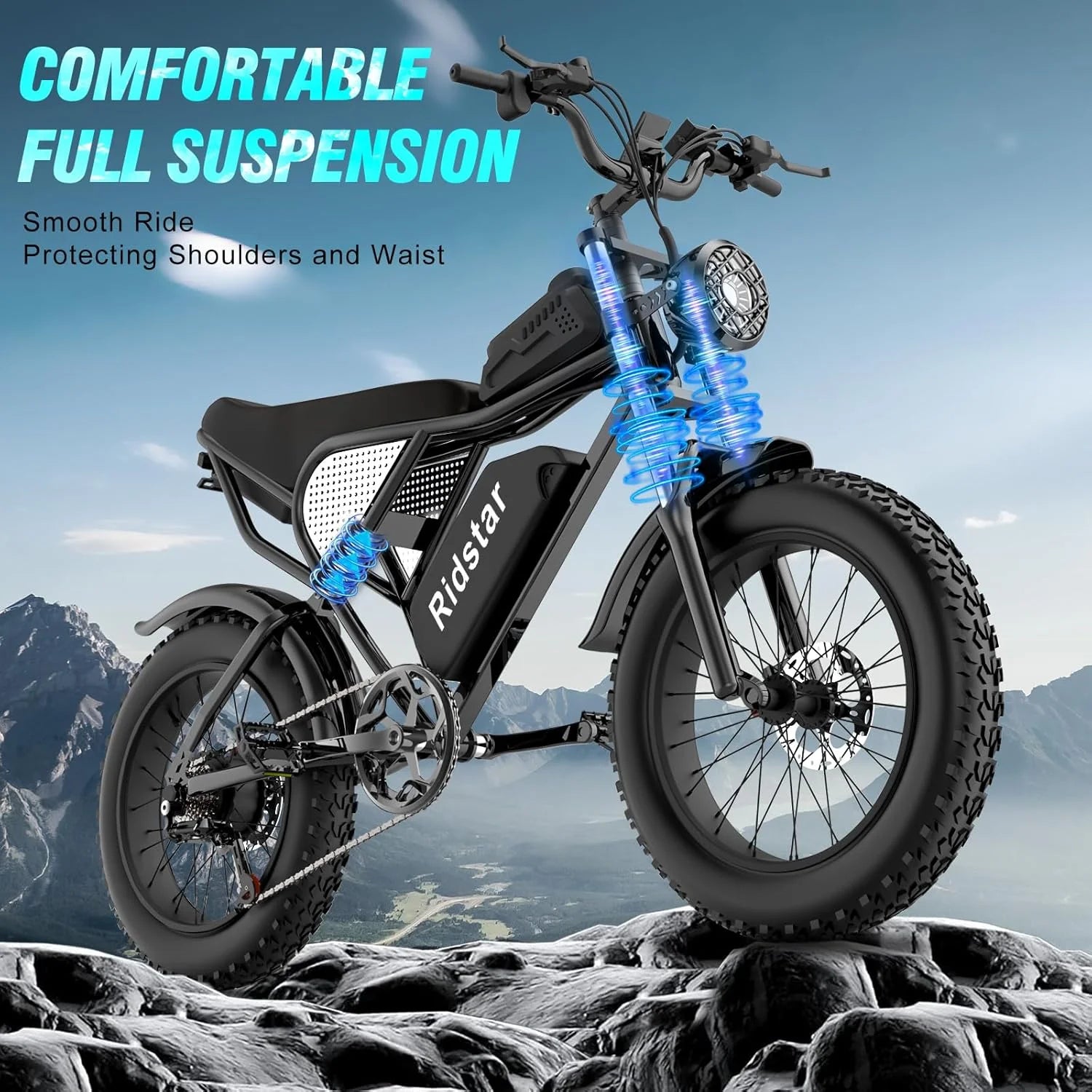 Electric Bike Q20, 2000W, 37Mph, 20 Fat Tires