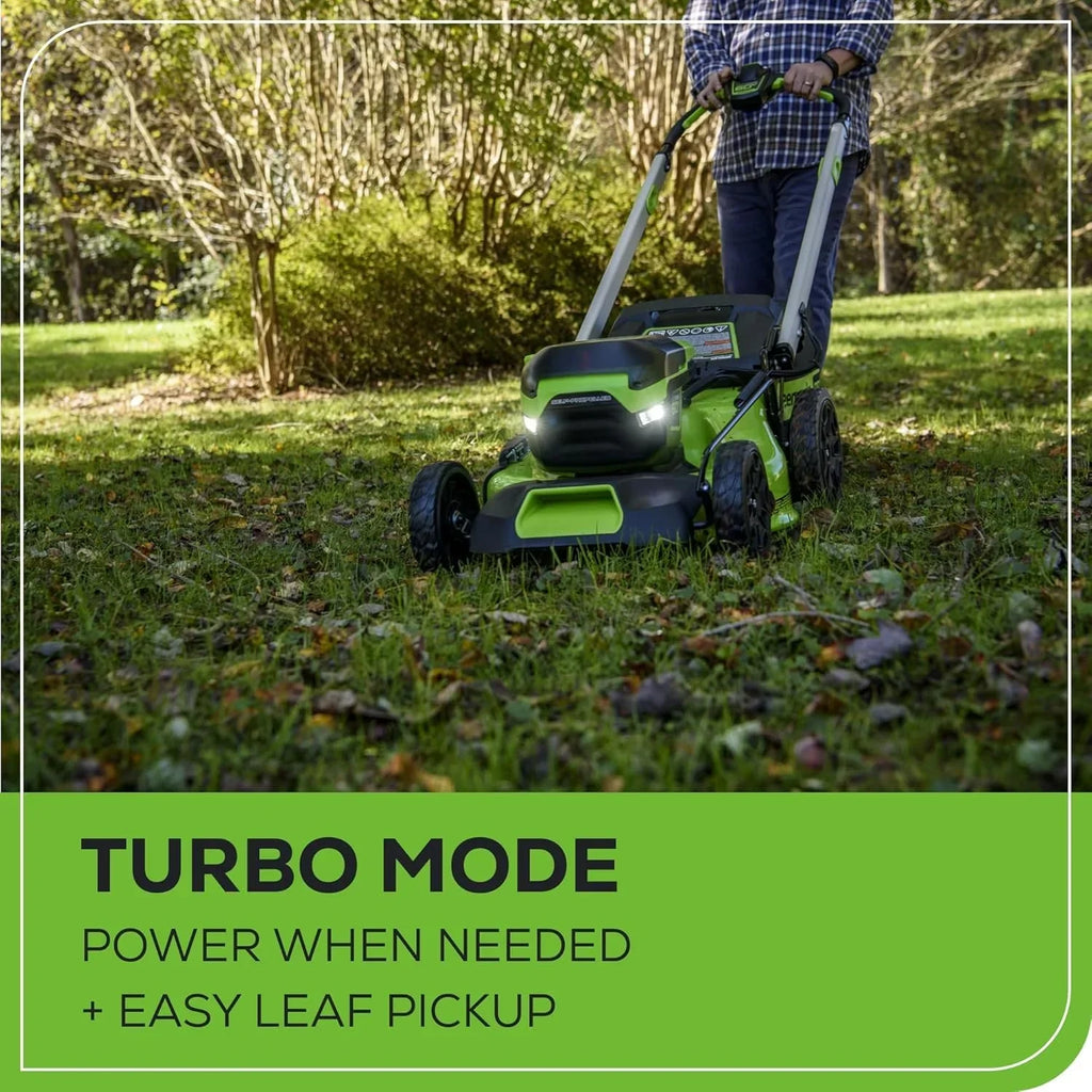 60V 21?? Cordless (Self-Propelled) Lawn Mower , 2 x 4.0Ah Batteries and Dual Port Rapid Charger