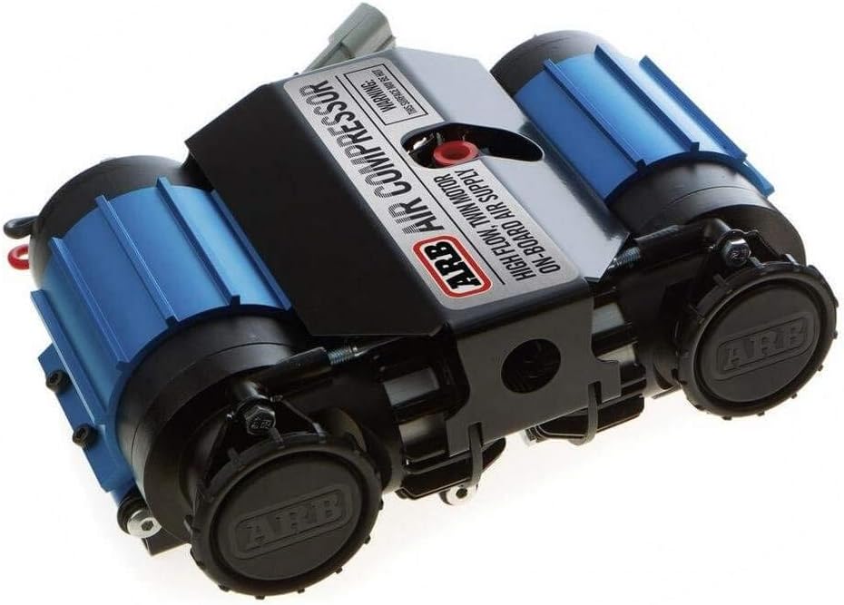 12V' On-Board Twin High Performance Air Compressor, Ideal for Air Lockers Locking Differentials, Tire Inflator, Air Horn, Air Tools and Pneumatic Tools.