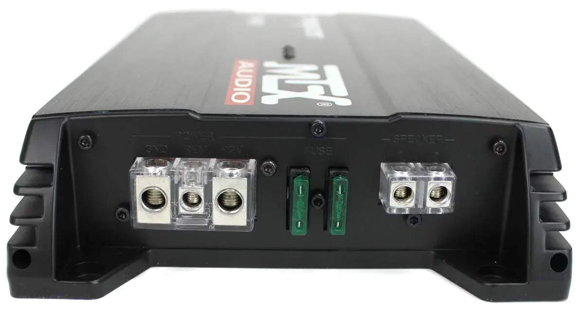 MTX 12 Dual Loaded Car Subwoofer w/Sub Box, Amplifier, & QPower Wiring Kit