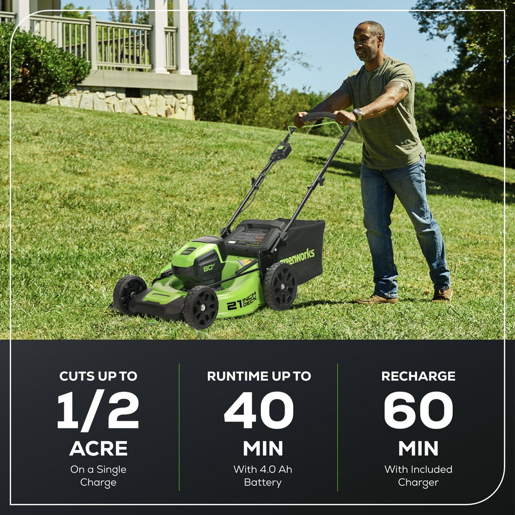 Greenworks 80V 21 Brushless Cordless Lawn Mower
