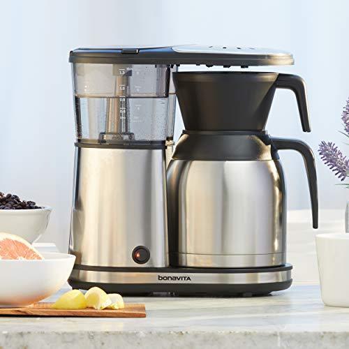 Bonavita BV1900TS 8 Cup One Touch Coffee Maker Featuring Thermal Carafe, Stainless Steel