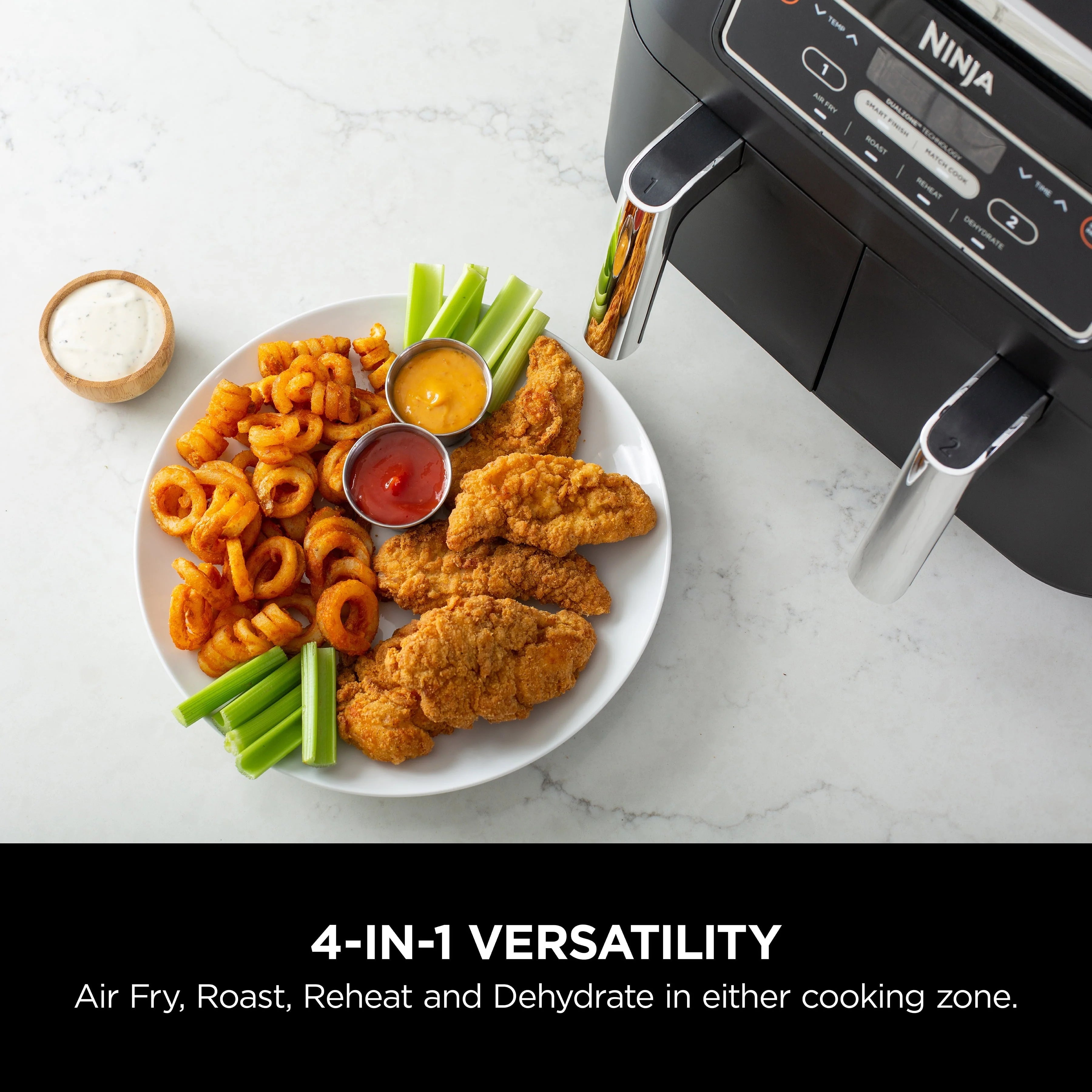 Ninja? Foodi? 4-in-1, 8-qt., 2-Basket Air Fryer with DualZone? Technology